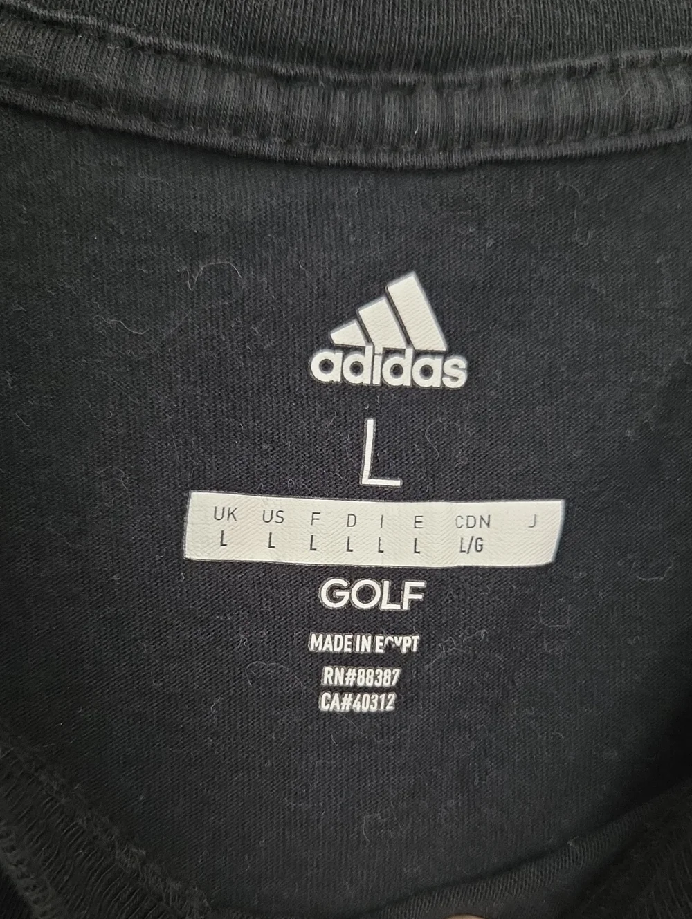 Adidas Black Short-Sleeve Tee with White Logo